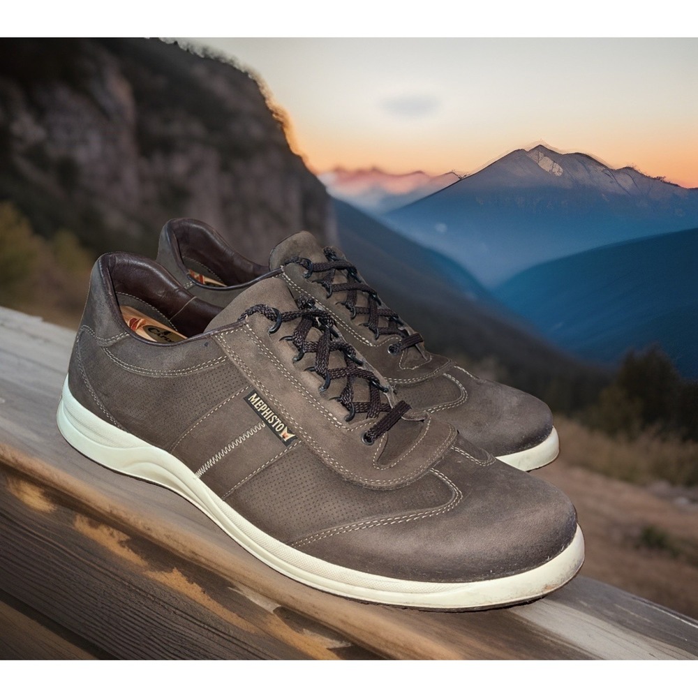 Mephisto Hike Perf Leather Shoes Men 11.5 Brown Lace Up Leather 44391313460